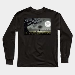 Landscape in the moonlight Long Sleeve T-Shirt